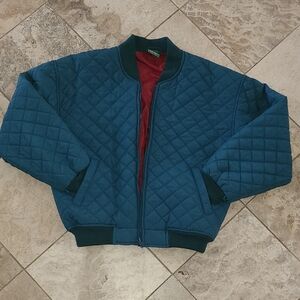 Northern Reflections Quilted Blue Bomber Jacket